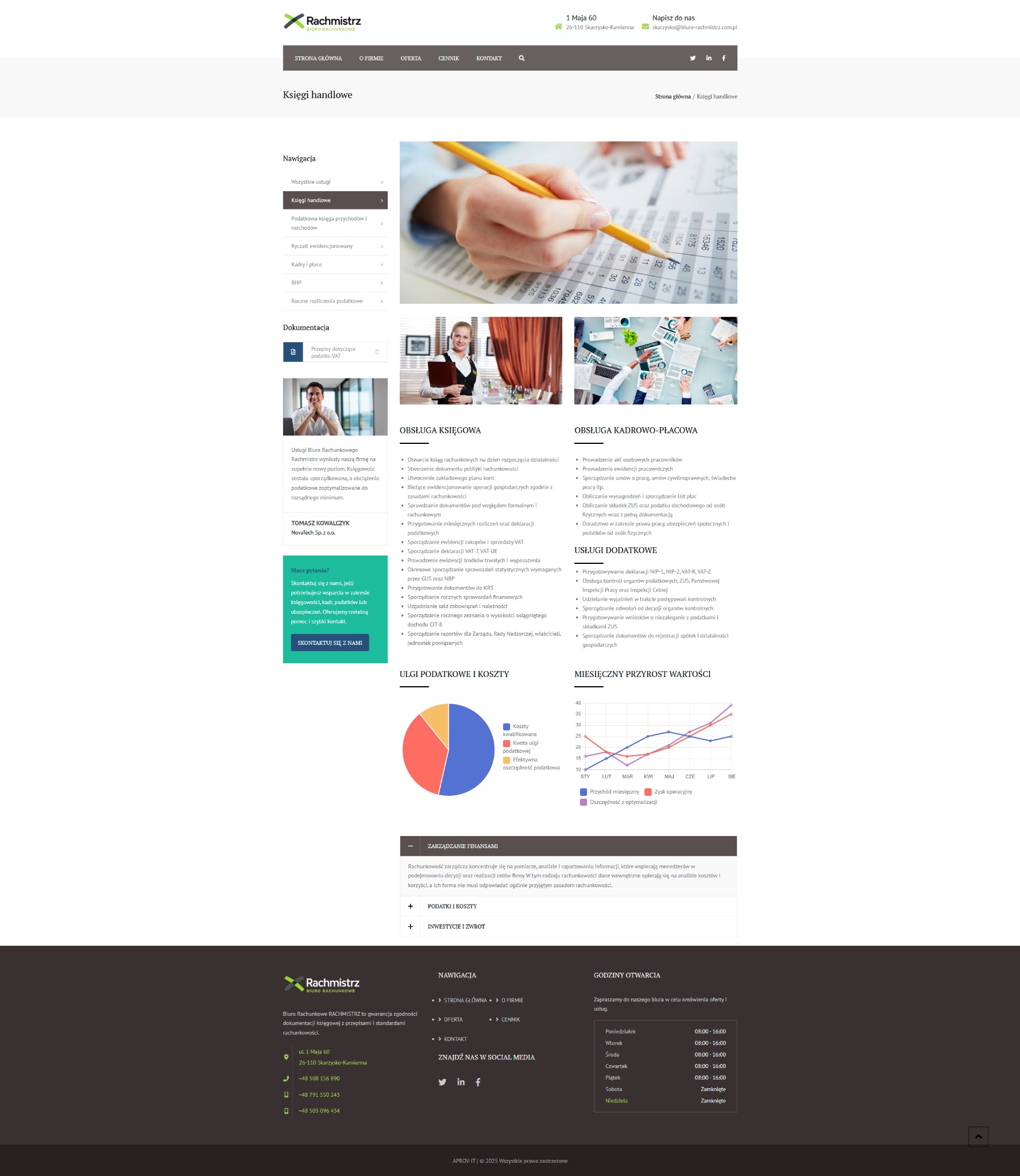 Strona internetowa dla biura rachunkowego