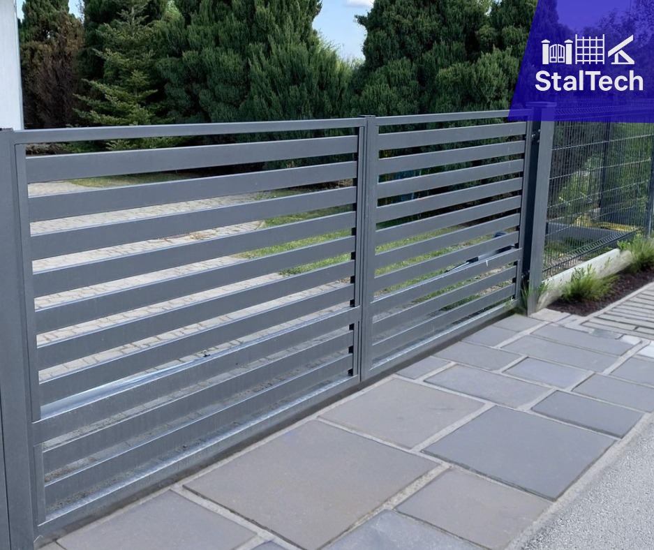 Brama wjazdowa dwuskrzydłowa palisadowa