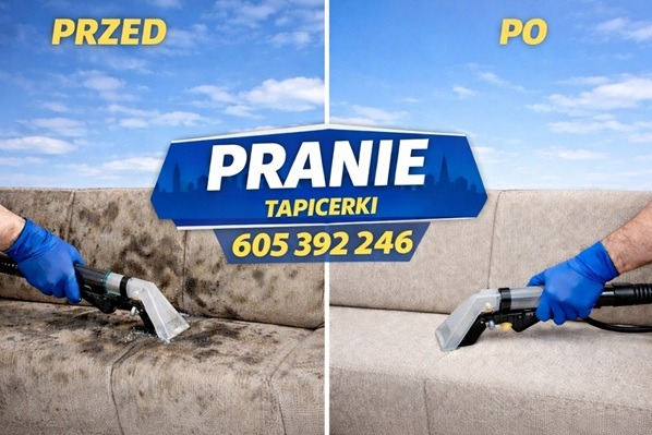 Pranie tapicerki u klienta w domu z osuszaniem