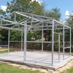 Konstrukcja garażu 5x7x3 pod płytę 100 mm