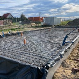 Zbrojenie płyty fundamentowej.


