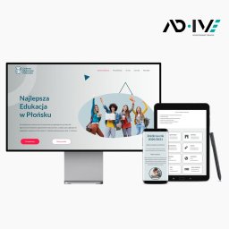 AD-IVE KATARZYNA BURACZYŃSKA-KAMAL ANNA KUŹMIŃSKA-SOLIMAN S.C. - Responsywna strona www na monitorze, tablecie i smartfonie, prezentująca ofertę edukacyjną centrum w Płońsku. Nowoczesny design i czytelna nawigacja. Warszawa.