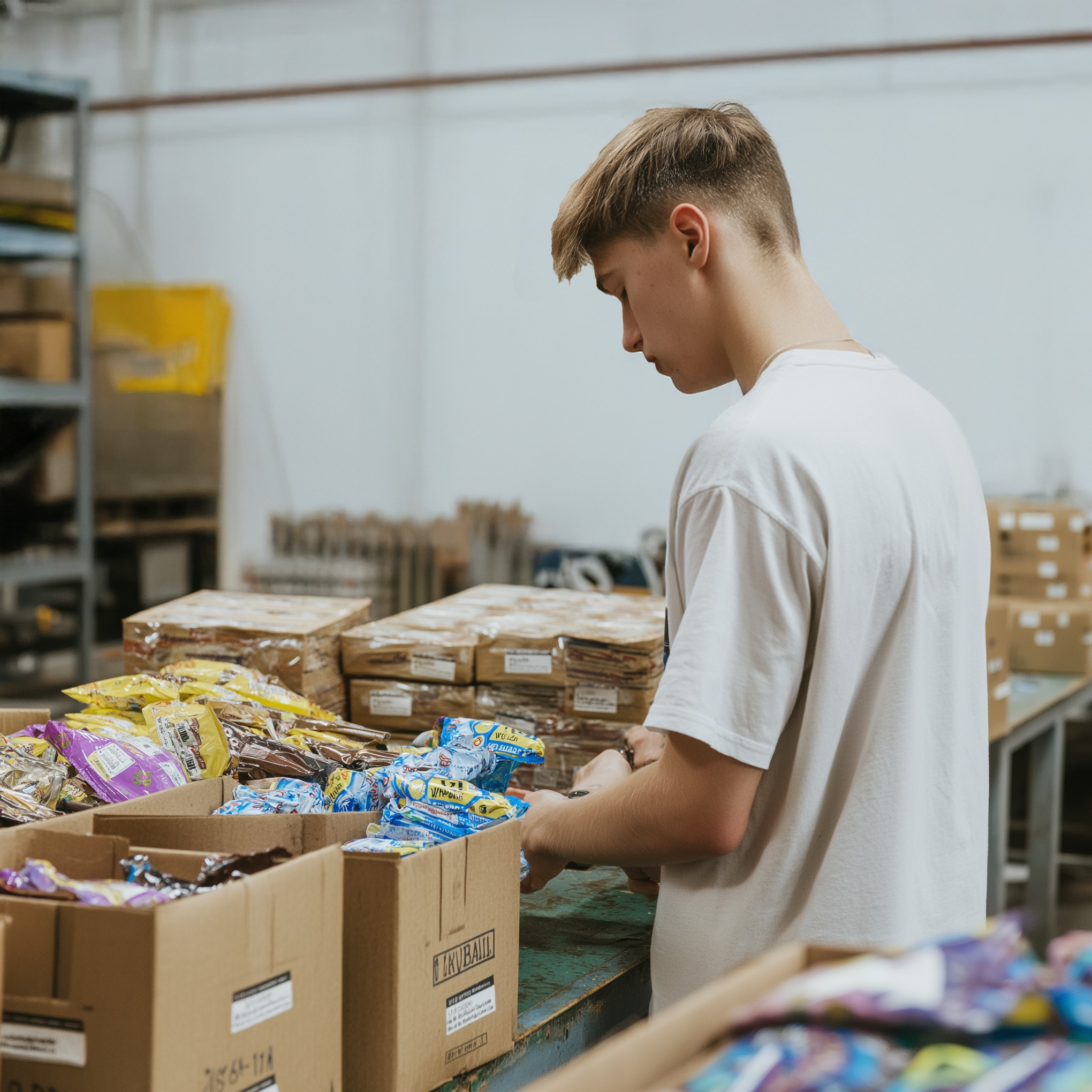 Konfekcjonowanie produktów spożywczych.