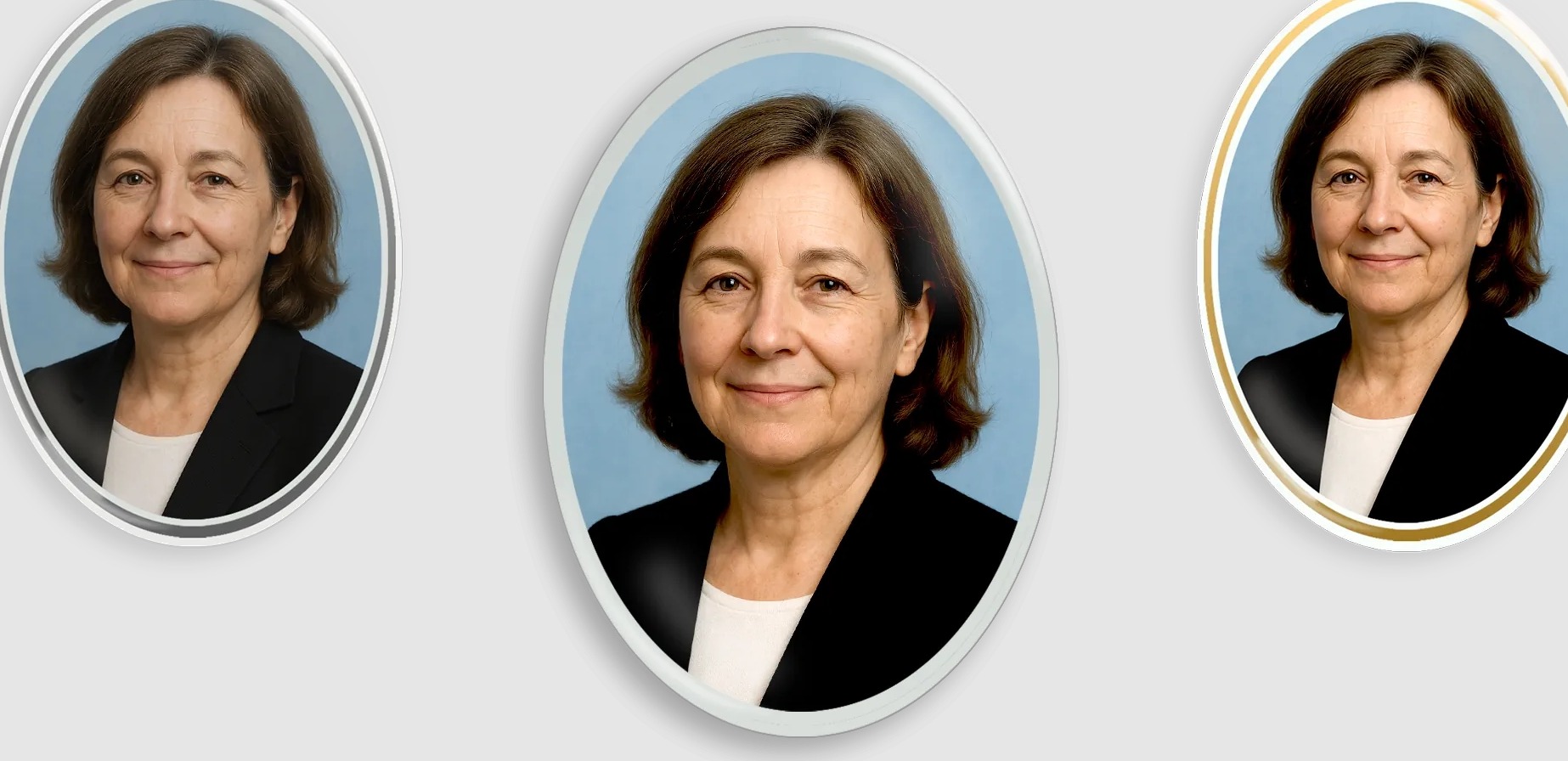 Zdjęcia na porcelanie, obwódka platynowa, obwódka złota