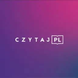Grafika z białym napisem 'CZYTAJ PL' na tle gradientu fioletowo-różowego. Litery równomiernie rozłożone, 'PL' w ikonie przypominającej otwartą książkę.