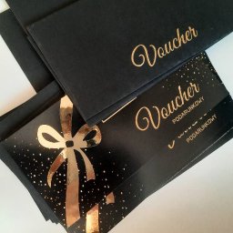 ImpresjaGraf reklama I poligrafia - Voucher upominkowy 3D + złocenie - projekt i druk