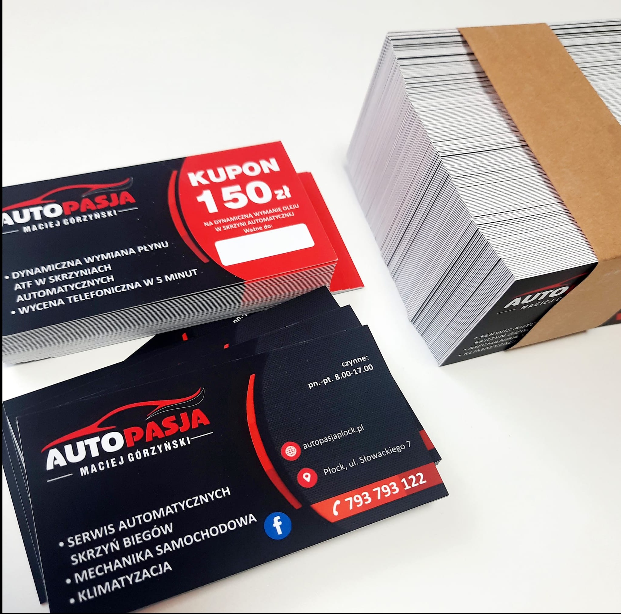 Wizytówki- projekt + druk + wysyłka