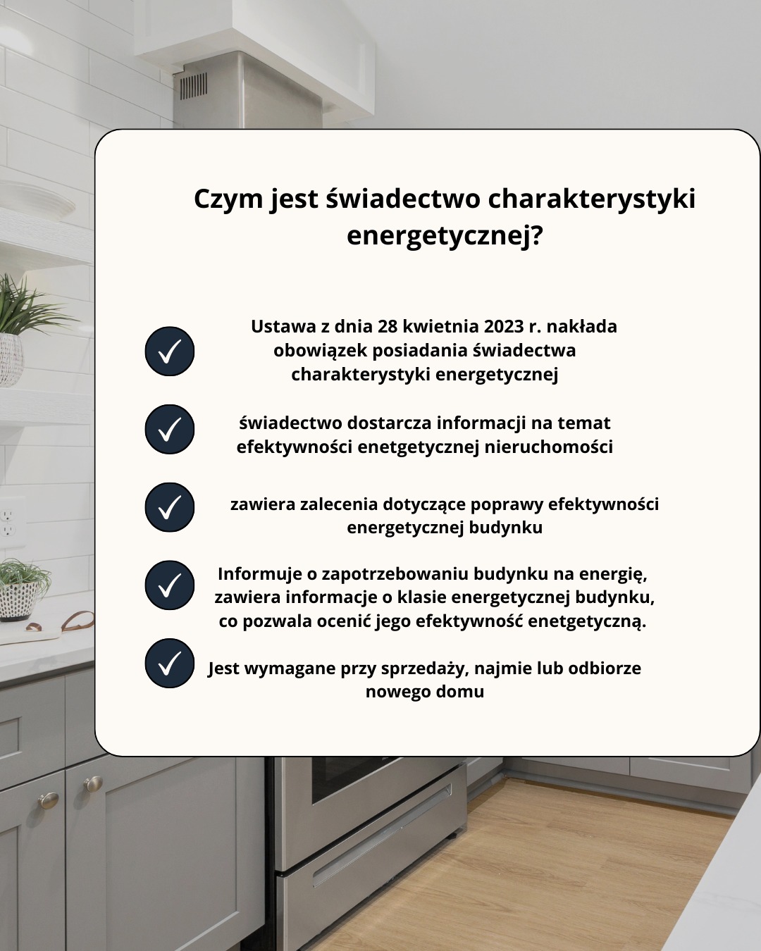 Informacje o świadectwie charakterystyki energetycznej w kuchni: ustawa, efektywność, zalecenia, zapotrzebowanie, obowiązek przy sprzedaży.