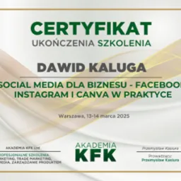 Certyfikat z tworzenia kampanii reklamowych META ADS