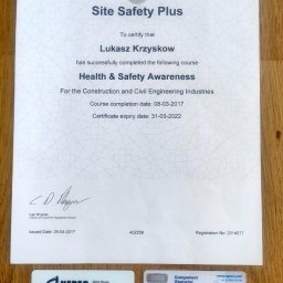 Uprawnienia, certyfikat BHP,karta związkowa.