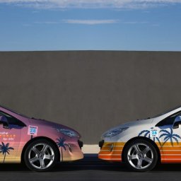 Elementy identyfikacji wizualnej i oznakowania klubu plażowego w Łebie 