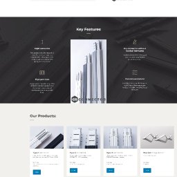 LIUKIT - Zrzut strony internetowej firmy GS Connector prezentujący ofertę stalowych łączników i spacerów z aluminium i tworzyw sztucznych, z widocznym logo i mapą.