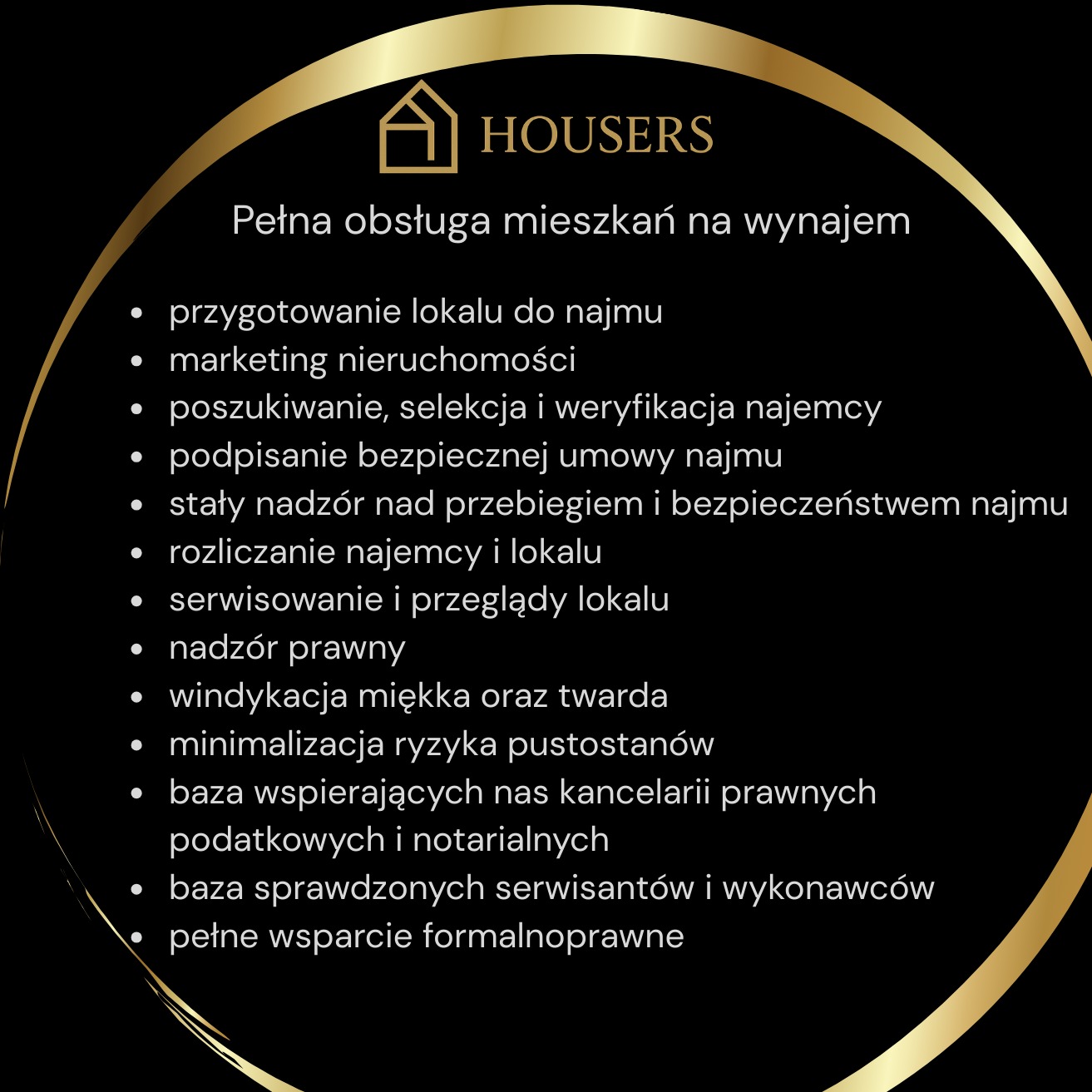 Oferta pełnej obsługi mieszkań na wynajem w Tarnowskich Górach. Wykaz usług: przygotowanie, marketing, weryfikacja najemcy, nadzór, rozliczanie, serwis i inne.