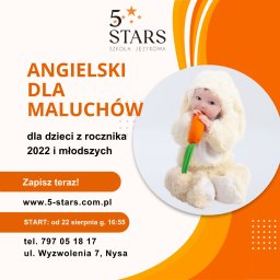 5 STARS - Twoja Szkoła Językowa w Nysie - Angielski dla maluchów - dla dzieci do 3 lat