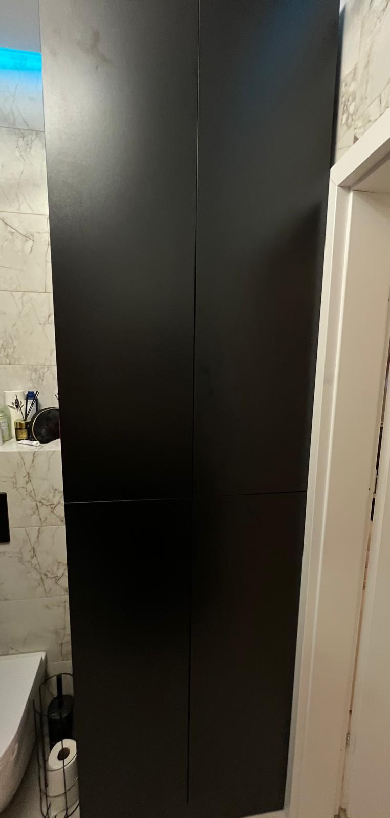 Szafa- zabudowa pralki, czarny mat.