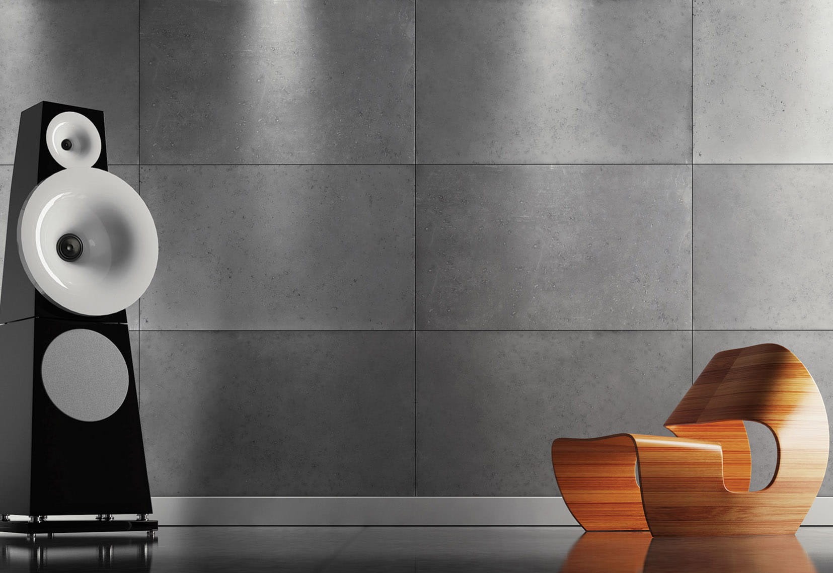 ścienne płyty z betonu architektonicznego