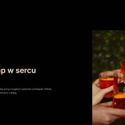 Strona wizytówka dla baru w Warszawie, oddaje klimat, przedstawia ofertę i pozwala skontaktować się w sprawie rezerwacji