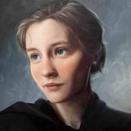 Portret dziewczyny 60×70 cm. Płótno, farby olejowe.