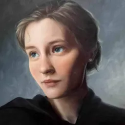 Portret dziewczyny 60×70 cm. Płótno, farby olejowe.