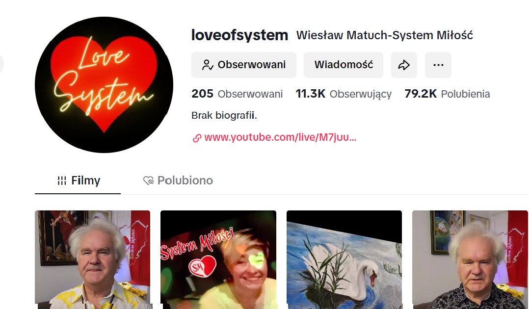 Konto zbudowane od 0 na tiktoku.