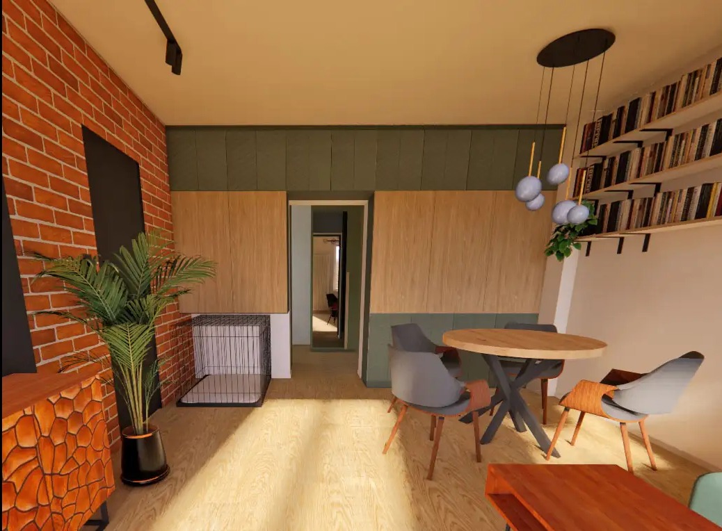 Projekt salonu w Gdańsku z zabudową na wymiar