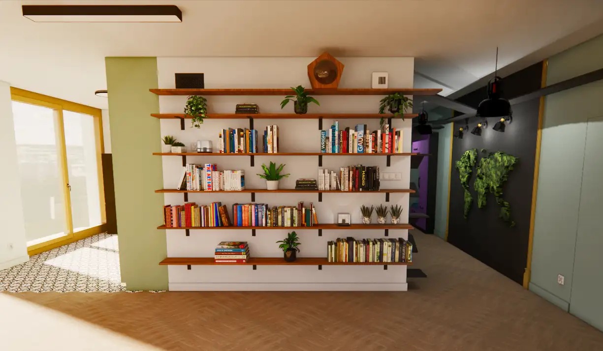 Projekt mieszkania w Bydgoszczy, półki na wymiar i kocia autostrada