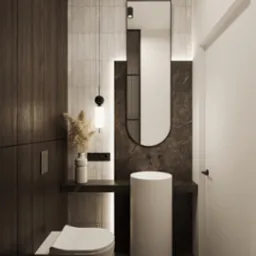 Przytulna toaleta dla gości