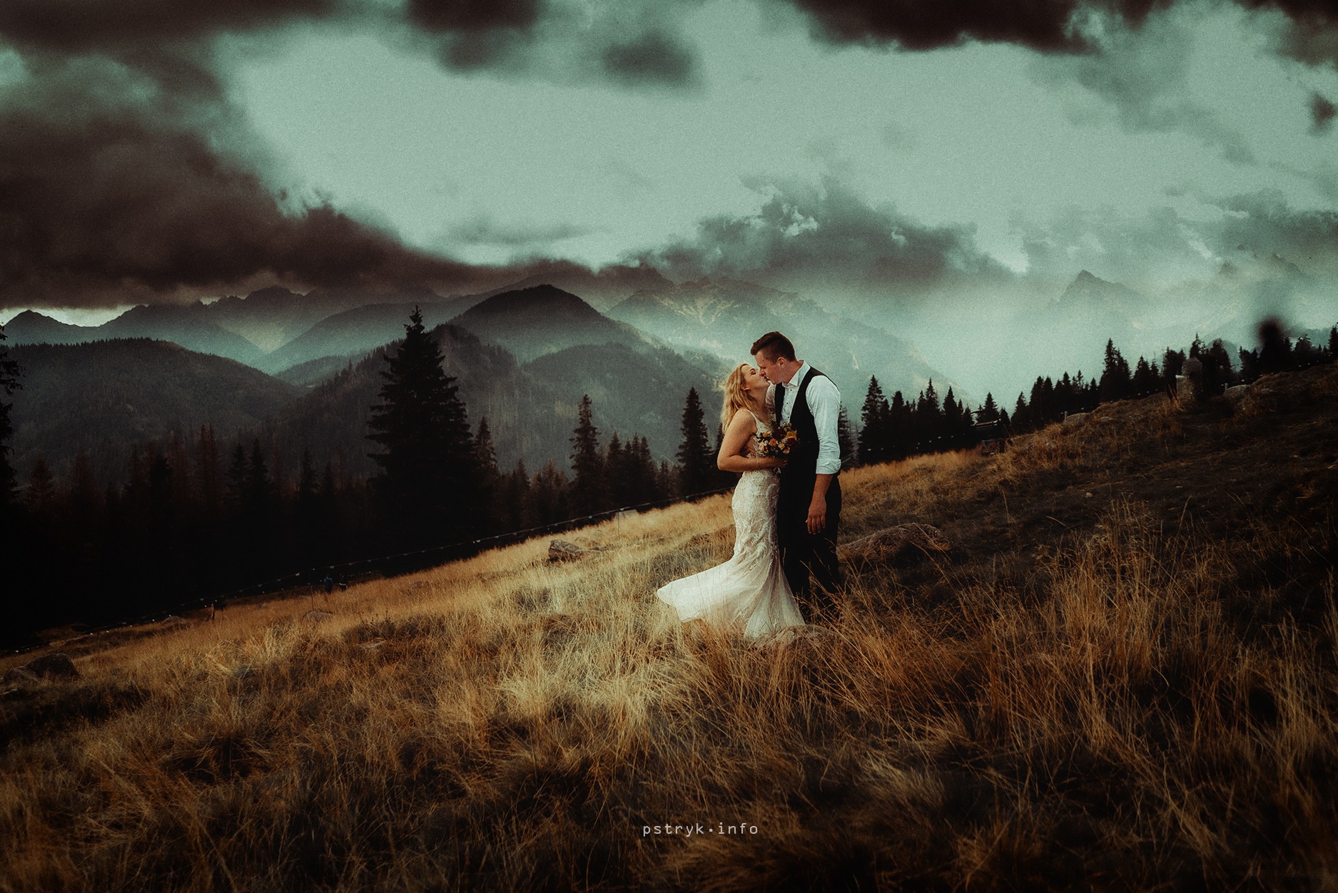 górski plener ślubny