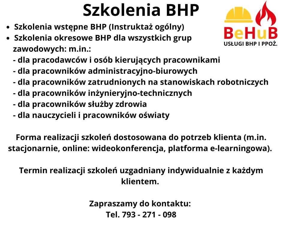 Szkolenia BHP