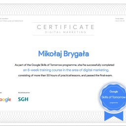 Marketing Cyfrowy - kurs Google i Szkoła Główna Handlowa w Warszawie