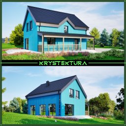 Uroczy niebieski domek to doskonały wybór na działkę w pobliżu lasu lub jeziora. To idealne miejsce, aby cieszyć się bliskością natury oraz chwilami relaksu w malowniczym otoczeniu.