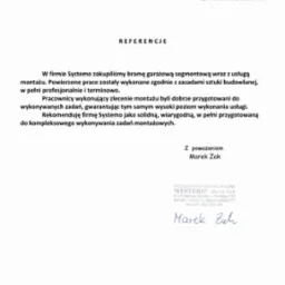 referencje z Firmy Systeko