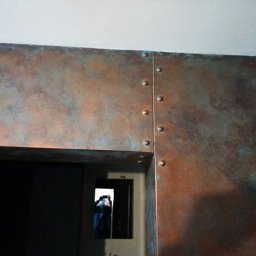 Efekt skorodowanej stali - sztukateria i tynk  artystyczny
