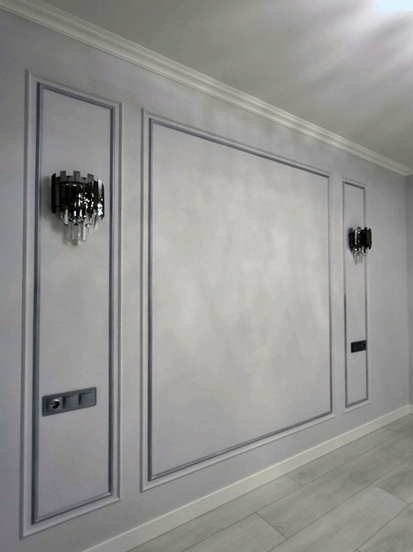 Sztukateria na tynku dekoracyjnym - dom prywatny