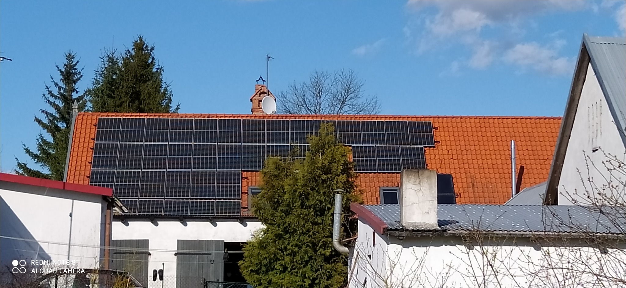 Przykładowa instalacja fotowoltaiczna (14,5 kWp) Okolice Giżycka