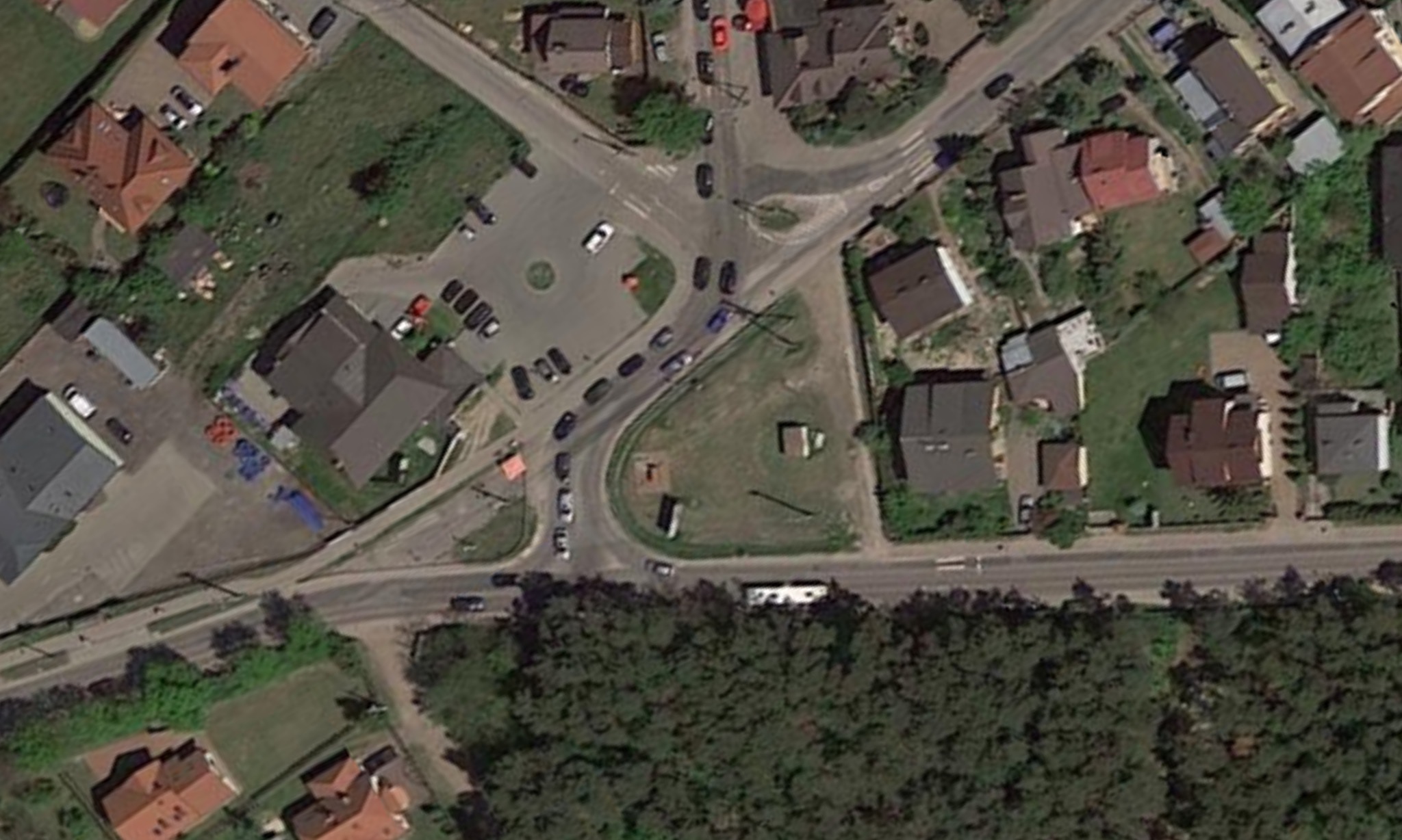 Przykładowy projekt - wersja PRZED (skrzyżowanie ul. Sosnowej i Kościuszki, Marki)