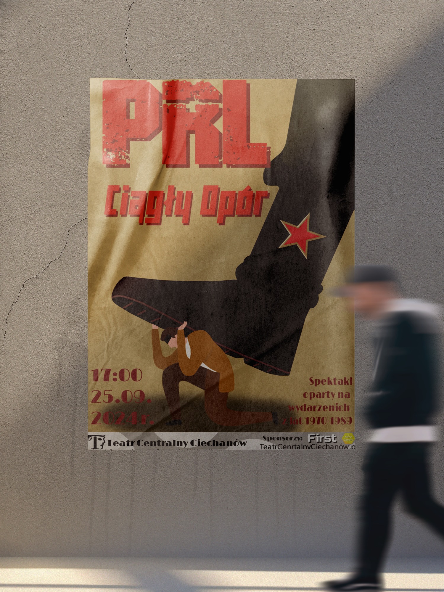 Plakat spektaklu „PRL”