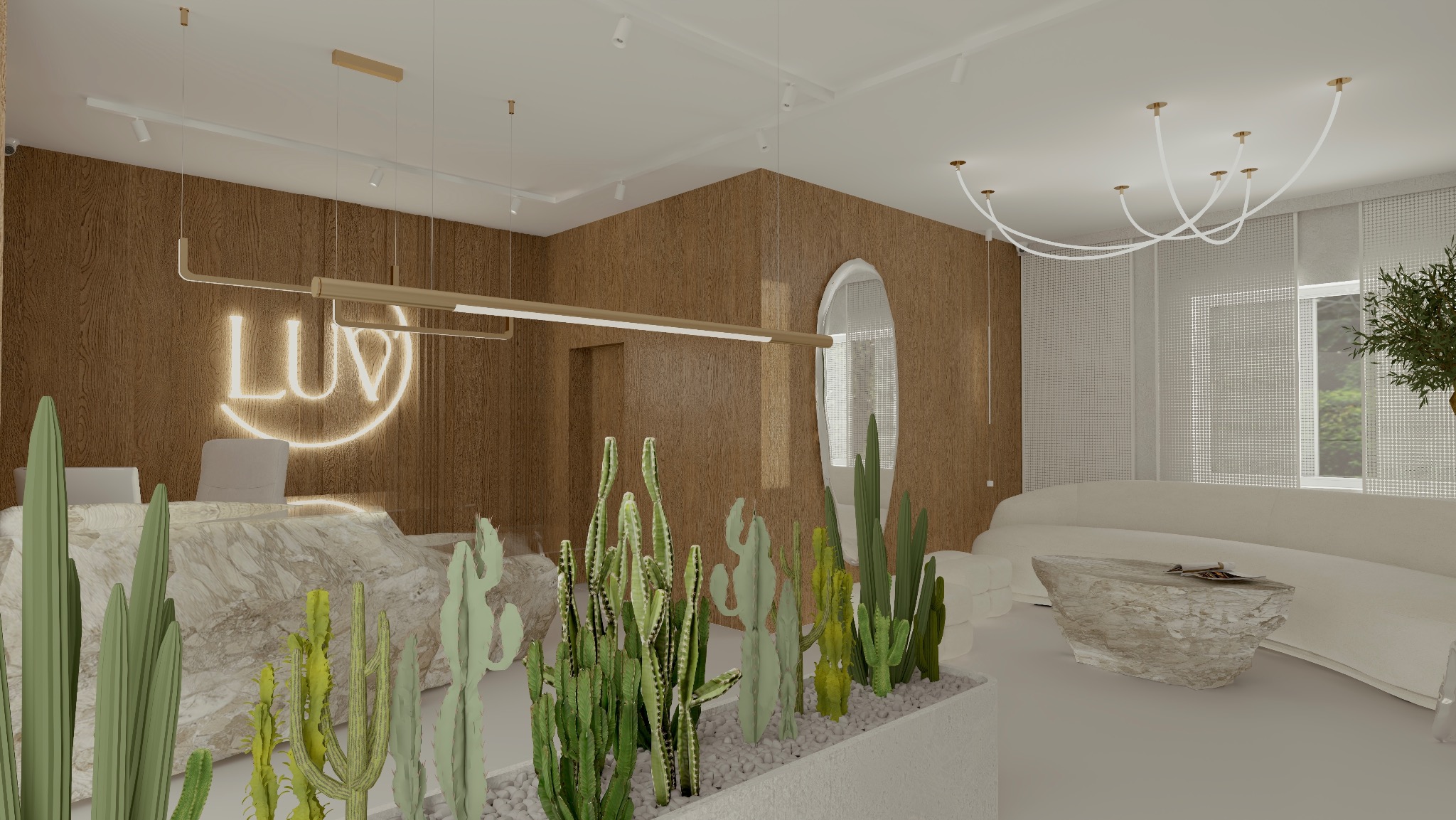 Poczekalnia w klinice kosmetycznej