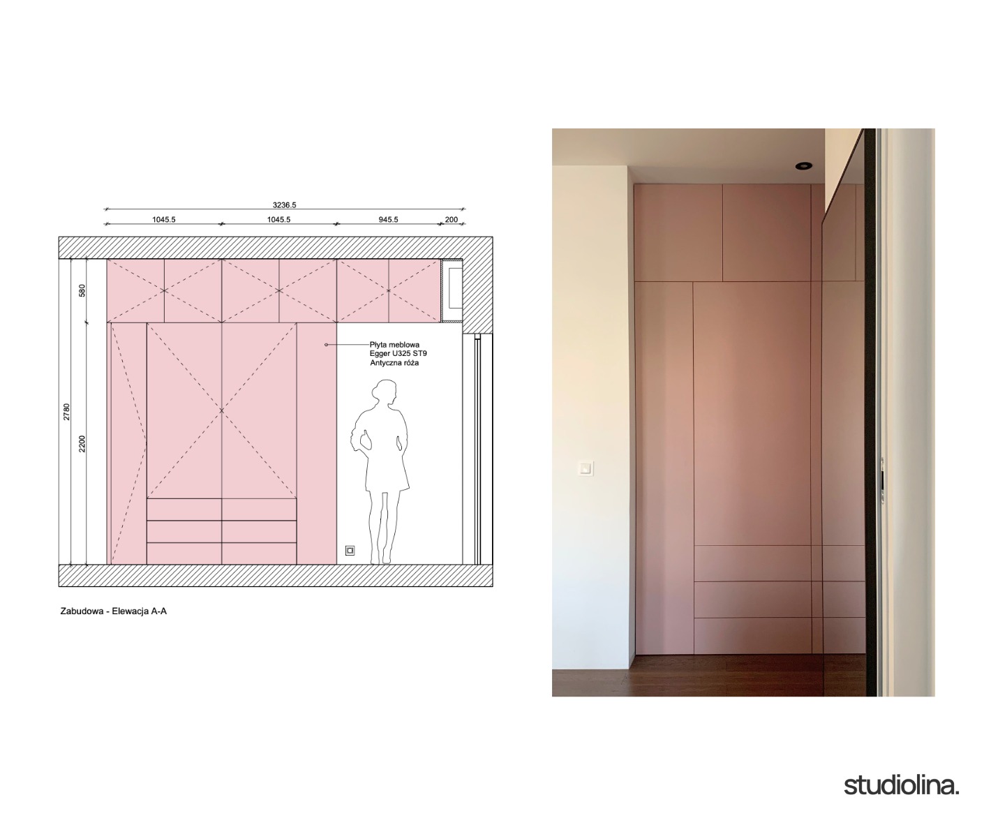 Projekt zabudowy szafy