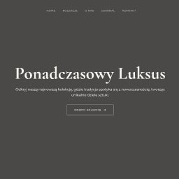 Łukasz Borkowski IT Emergency - Strona internetowa marki ÉCLAT z hasłem 'Ponadczasowy Luksus', zachęcająca do odkrycia kolekcji. Minimalistyczny design w stonowanej kolorystyce, elegancka typografia.