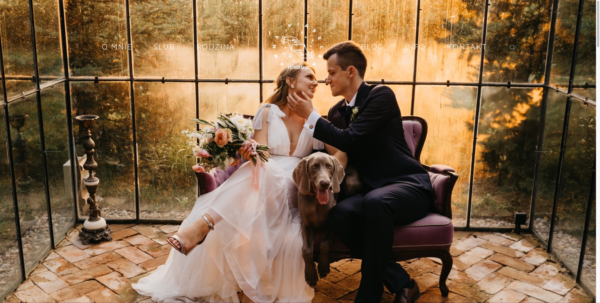 Realizacja strony internetowej dla fotografa ślubnego.