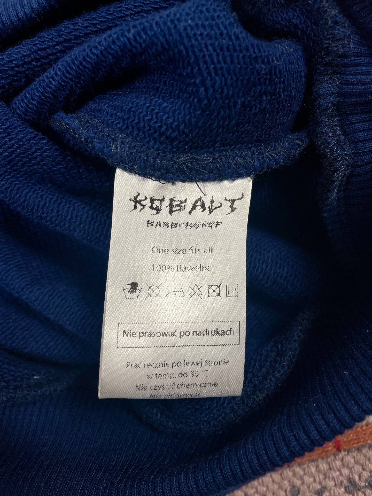 Bluza dla Kobalt barber Metki typu wash-tag