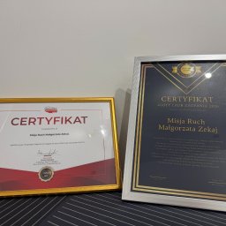 Misja Ruch Malgorzata Zekaj - Certyfikaty