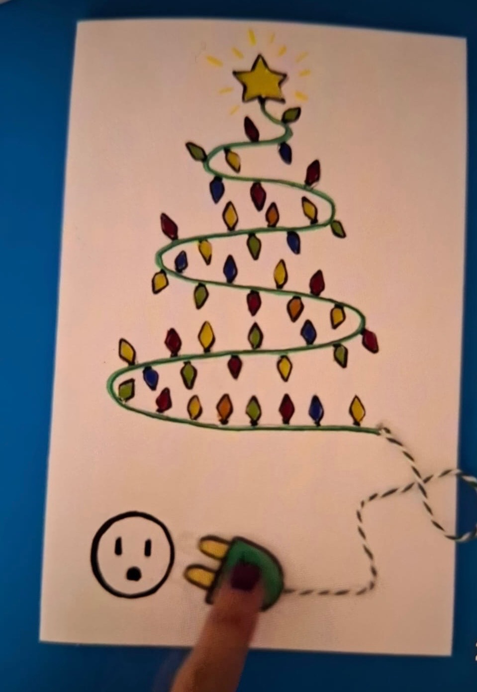 NOWOŚĆ -Świecąca choinka - własnoręcznie zrobiona