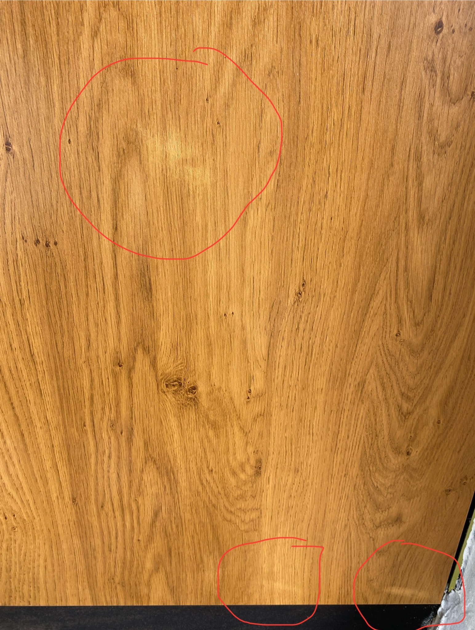 Przebarwienia na skrzydle przed