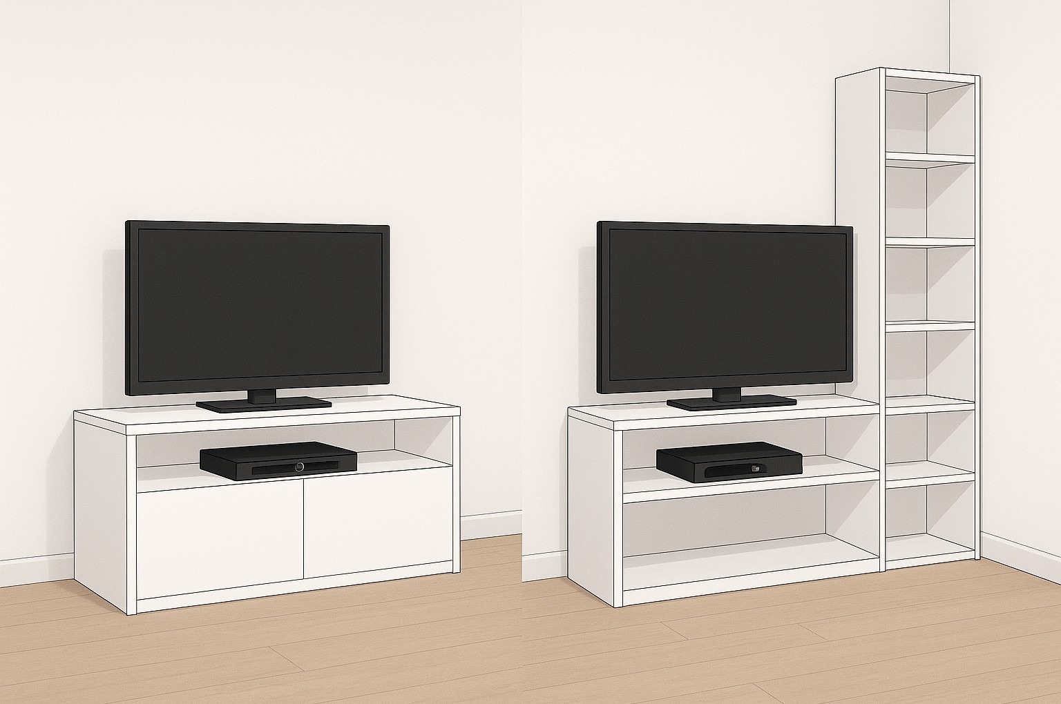 Wizualizacja kilku wariantów zabudowy w tym samym miejscu.