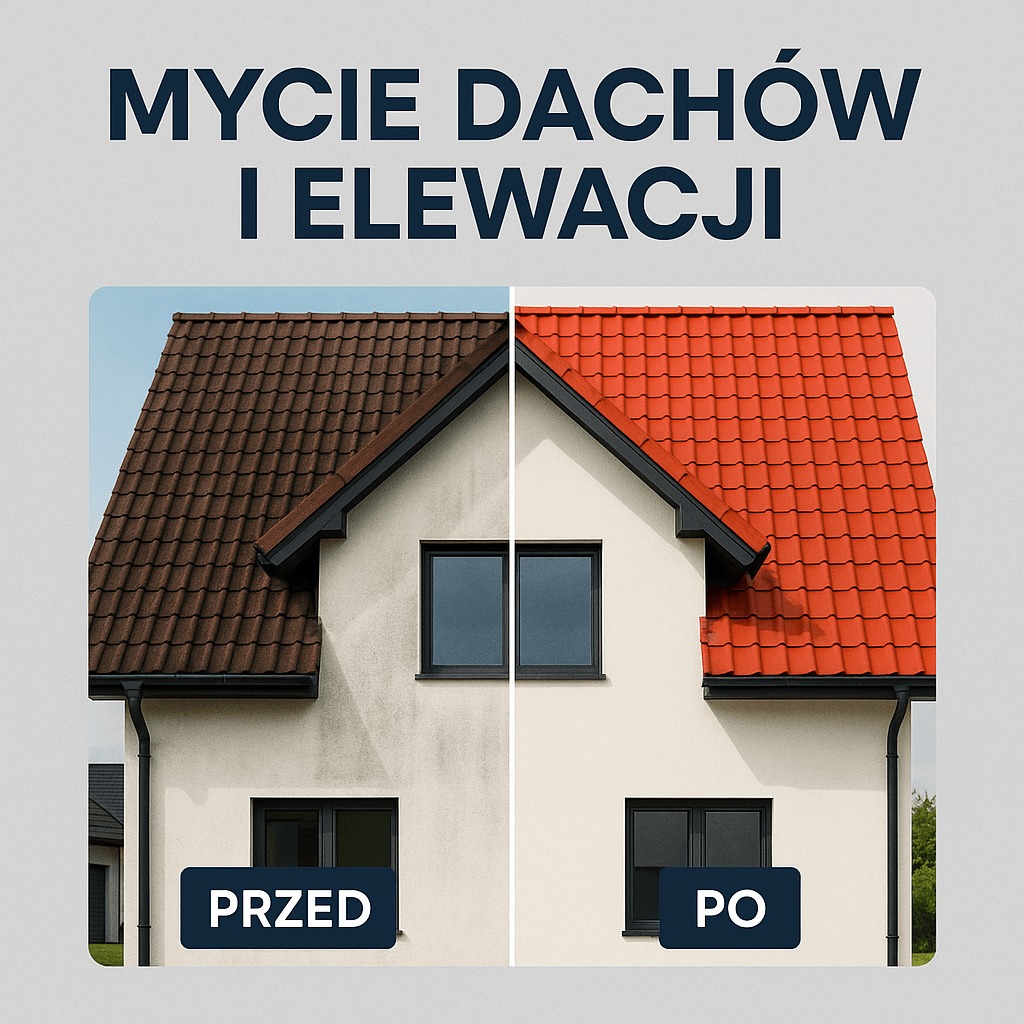 mycie dachów i elewacji