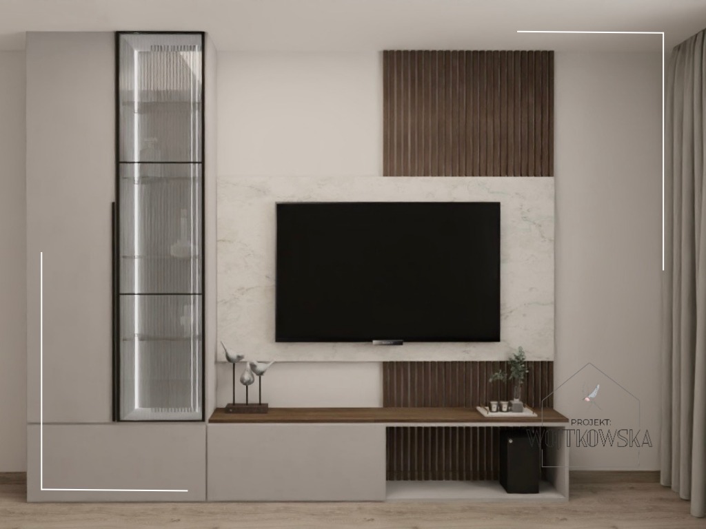 Aranżacja ściany z TV