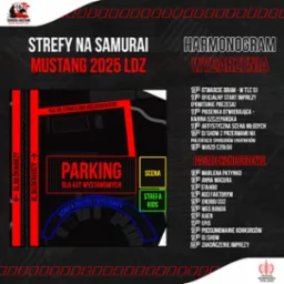 Projekt grafiki do posta na event SAMURAI MUSTANG 2025