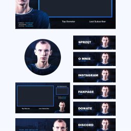 Pakiet grafik na twitch dla gracza CS - Tecka.